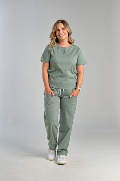 Olive Scrub Set Woman